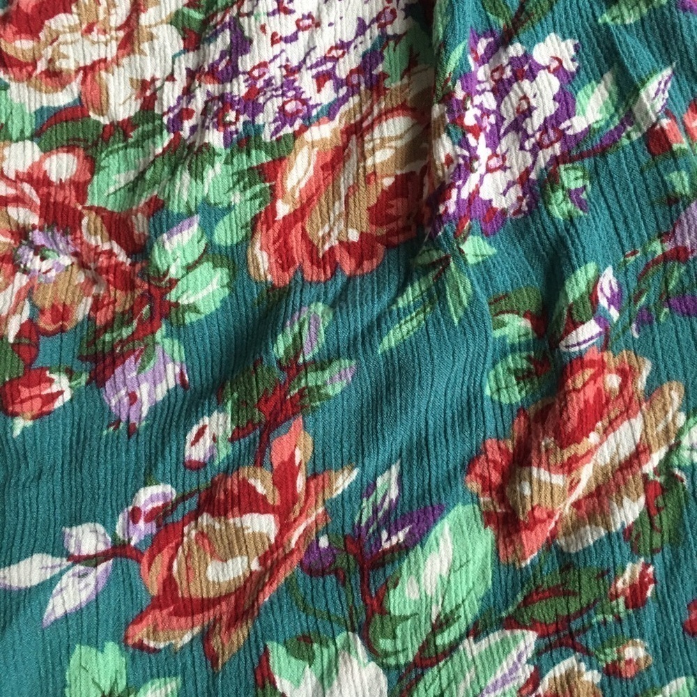 Umgee Teal Pink Floral Dress Tunic Size S - Picture 7 of 17